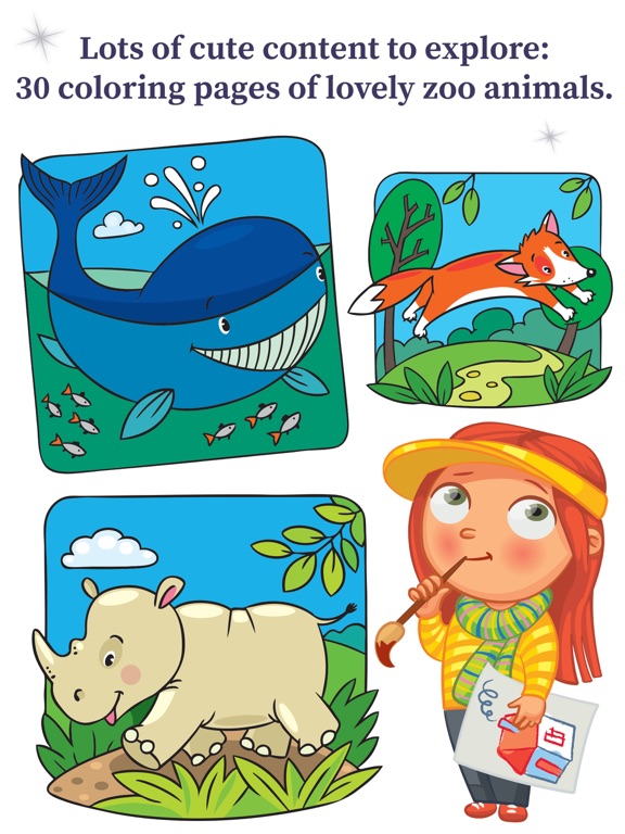 Screenshot #5 pour Kids Tap to Color - Zoo Coloring Book For Kids