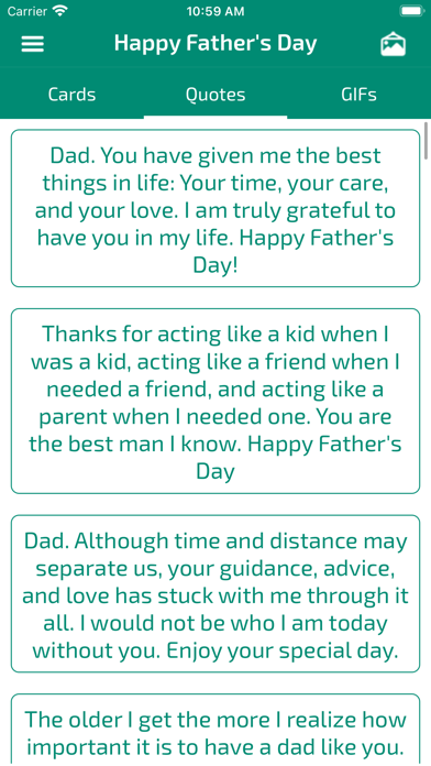 Father's Day Wishes & Cards Screenshot 2 - AppWisp.com Father's Day Wishes & Cards Screenshot 2 - AppWisp.com