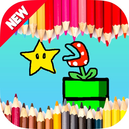 Kids Coloring Drawing - for Super Mario Bros iOS App