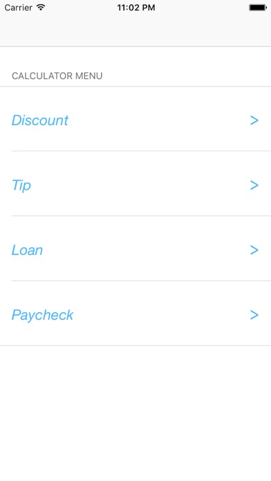 How to cancel & delete Easy Calx: Discounts, Tips, Loans & Paycheck from iphone & ipad 1