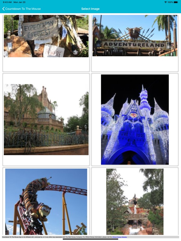 Countdown To The Mouse iPad screenshot 3 - Travel app