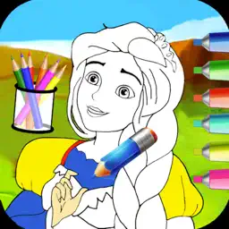 Princess Coloring Book Games For Girls app icon