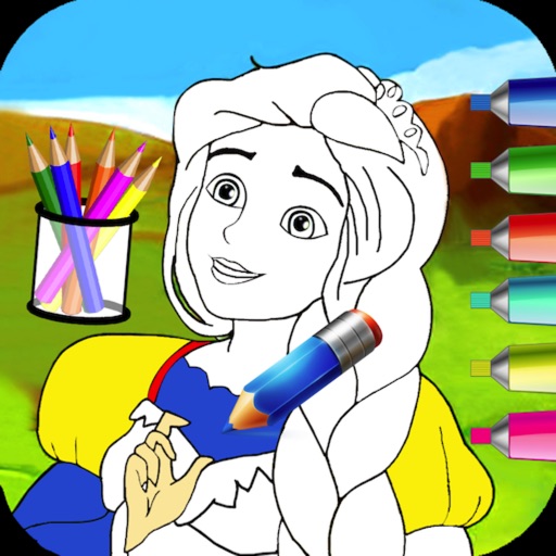 Princess Coloring Book Games For Girls Icon
