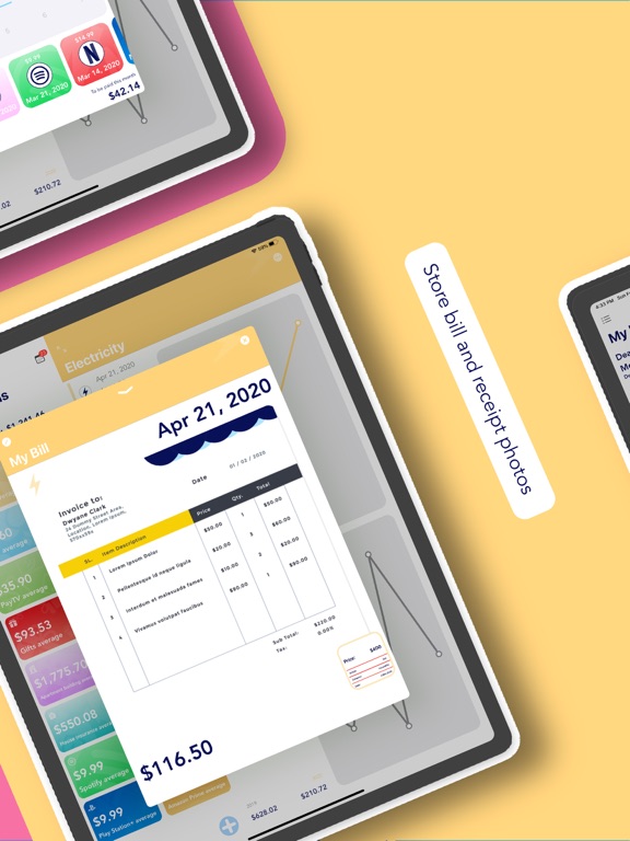 My Home Bills: Expense Tracker iPad screenshot 5 - Finance app