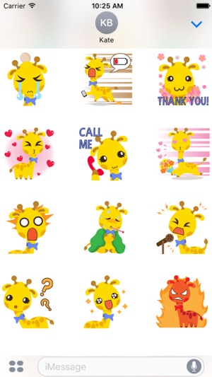 Gimboo, funny little giraffe for iMessage Sticker(圖2)-速報App