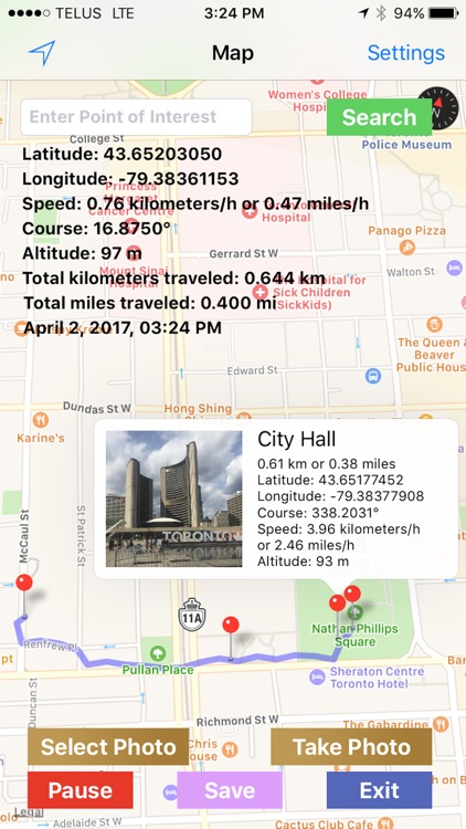 MapTrack with Photos