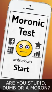 moronic test - stupid moron idiot quiz game free iphone screenshot 1