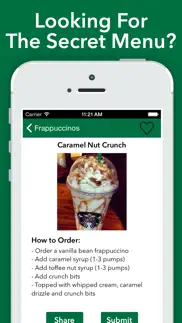 secret menu for starbucks pro! iphone screenshot 1