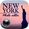 Edit your pictures with incredible New York stickers, photos effects and filters