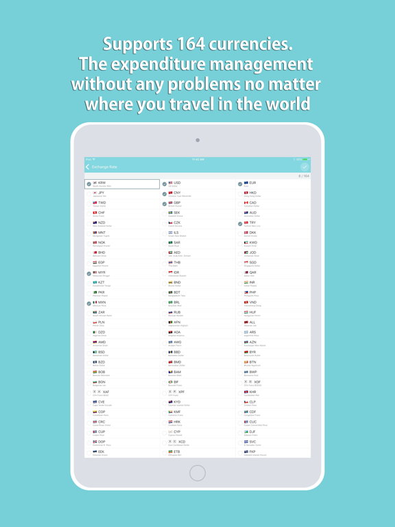 Travel expense - Mint T Wallet iPad screenshot 3 - Travel app