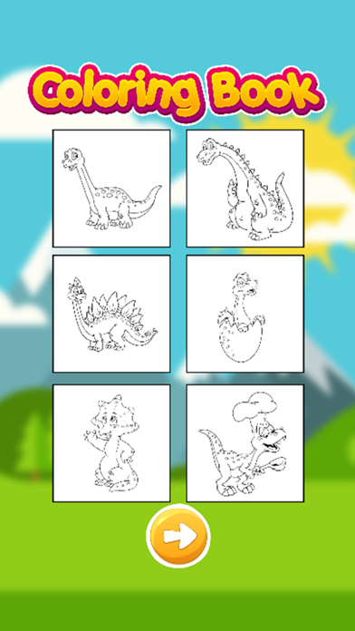 Dinosaur World Coloring Jurassic Dino Park iPhone screenshot