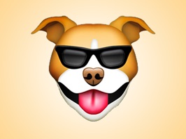 React with cute Pitbull Dog Stickers and Emojis Pack