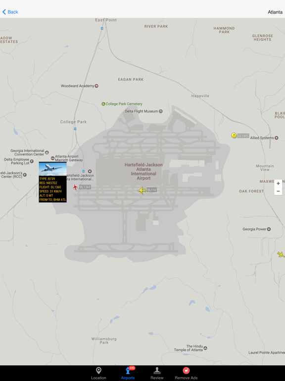 VOZ: Radar Virgin Australia iPad screenshot