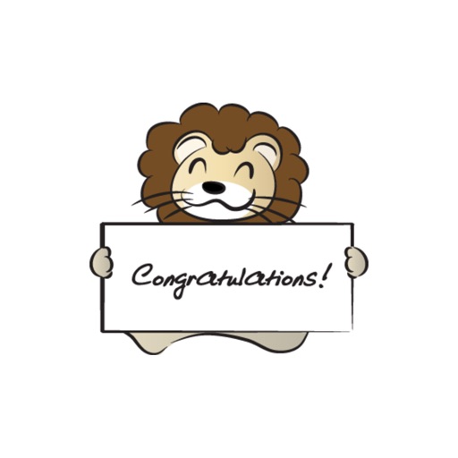Lion & Card stickers by wenpei icon