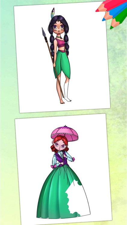 Princess coloring book pages – games for kids