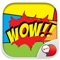 Pop art comic sticker collection