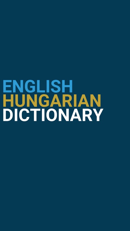 English : Hungarian Dictionary