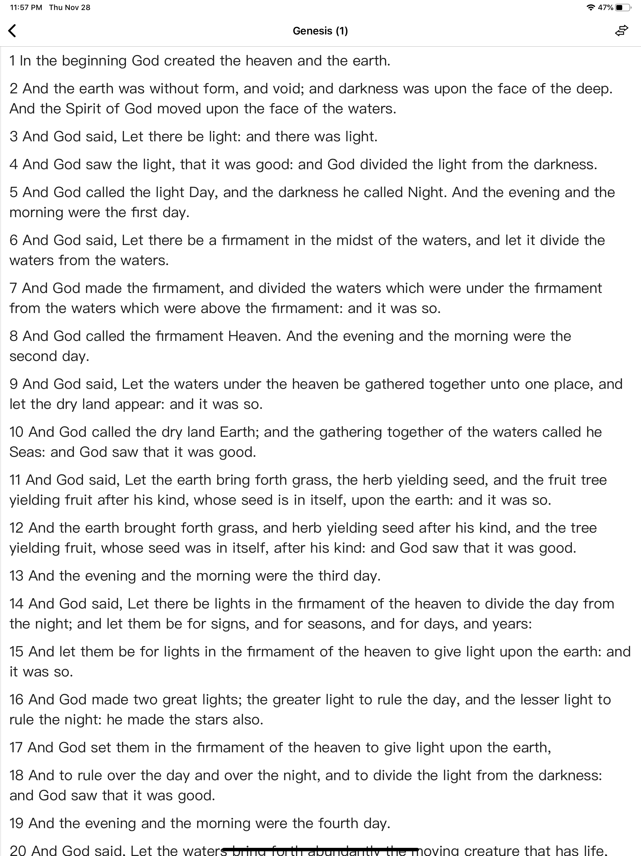 Holy Bible + Daily Verse