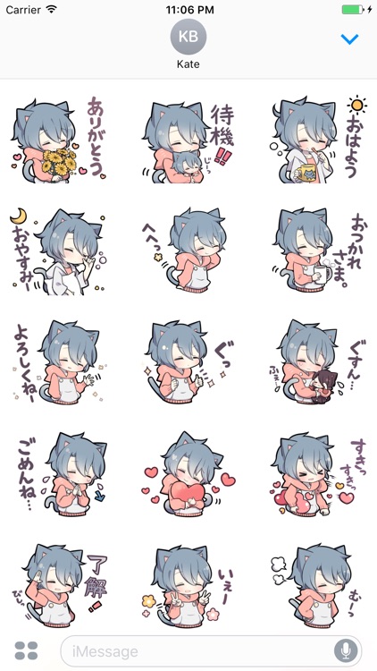 Kitt The Cutie Cat Girl Stickers