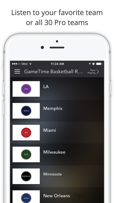 Screenshot 3 of GameTime Basketball Radio - For NBA Live Stream App