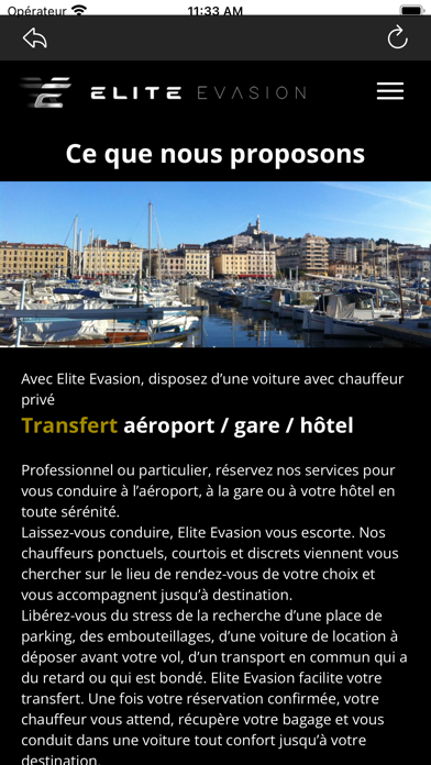 Elite Evasion-Chauffeur Privé Screenshot