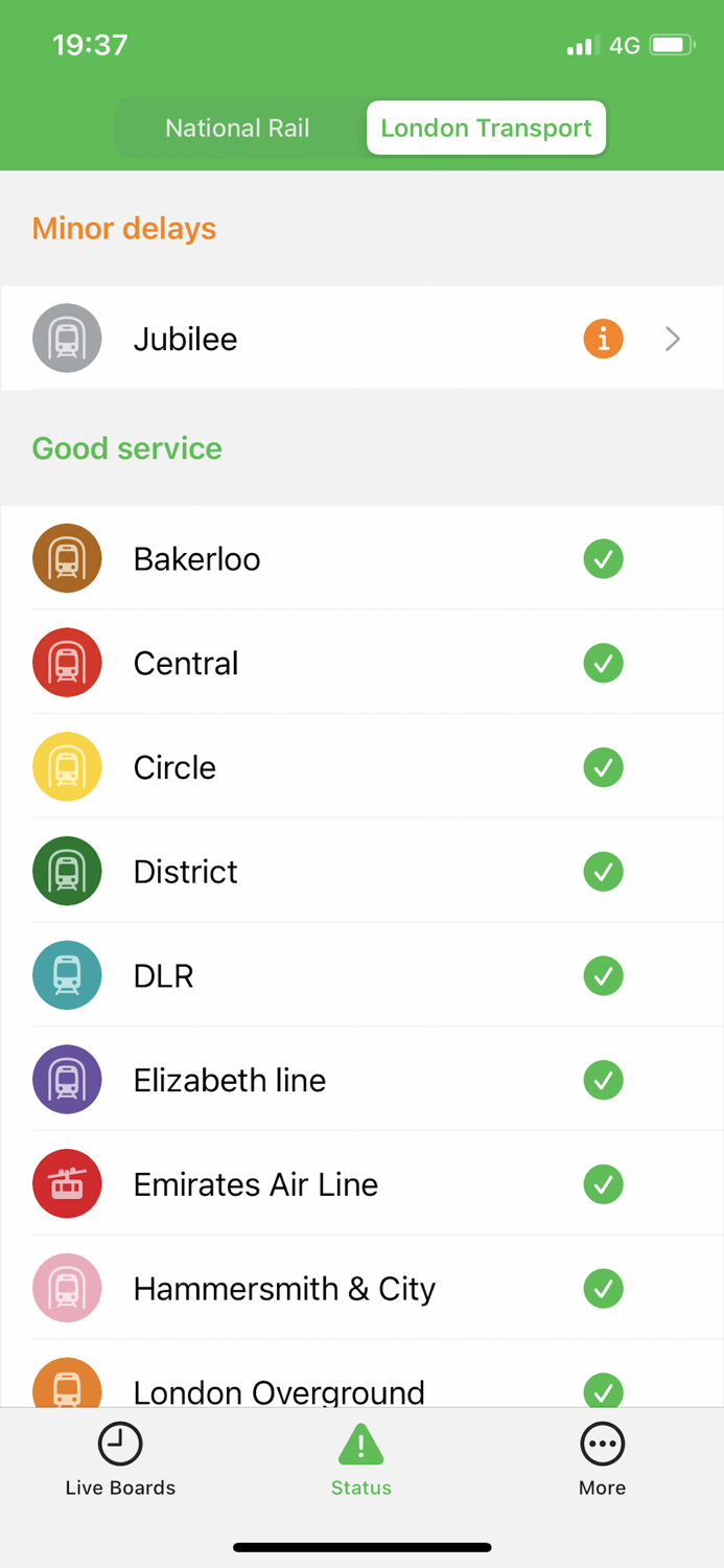 Live Boards - Train and TFL Time