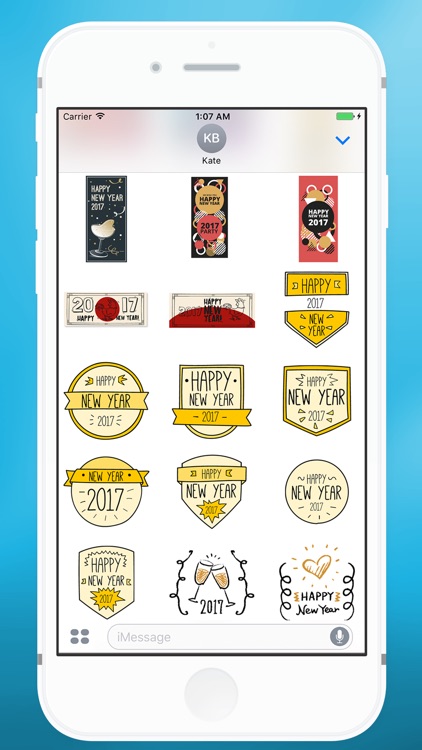 Happy New Year Message Sticker for iMessage