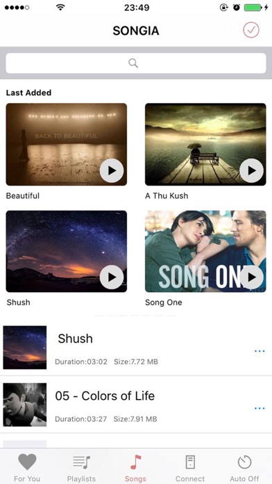 SONGIA iPhone screenshot 1 - Music app
