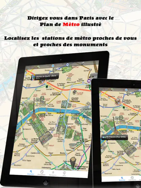 Paris Metro painted map - Free version
