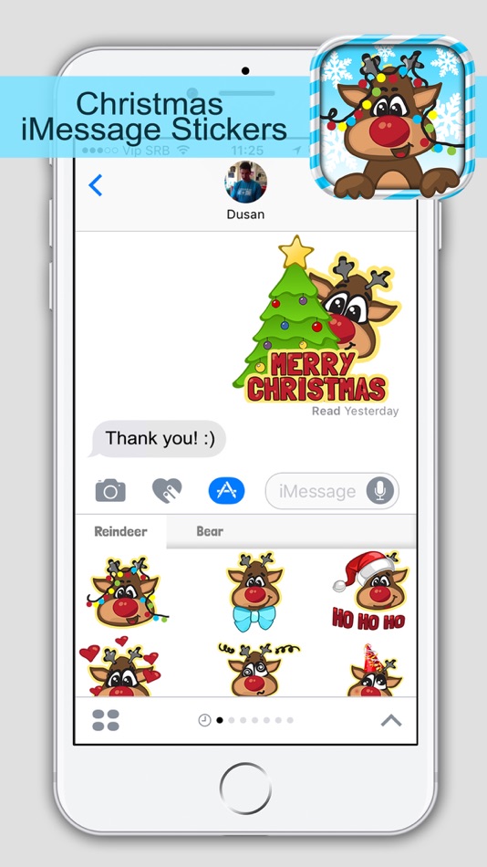 #2. Christmas Stickers for iMessage - Fun Text.ing (iOS) 由: Milica Vuksanovic