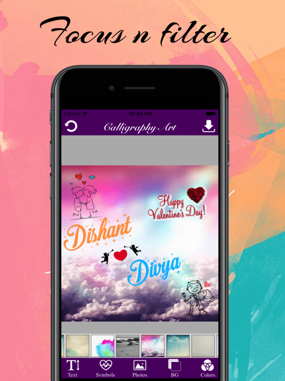 Screenshot #4 pour focus.n.filter - Calligraphy & Name Art