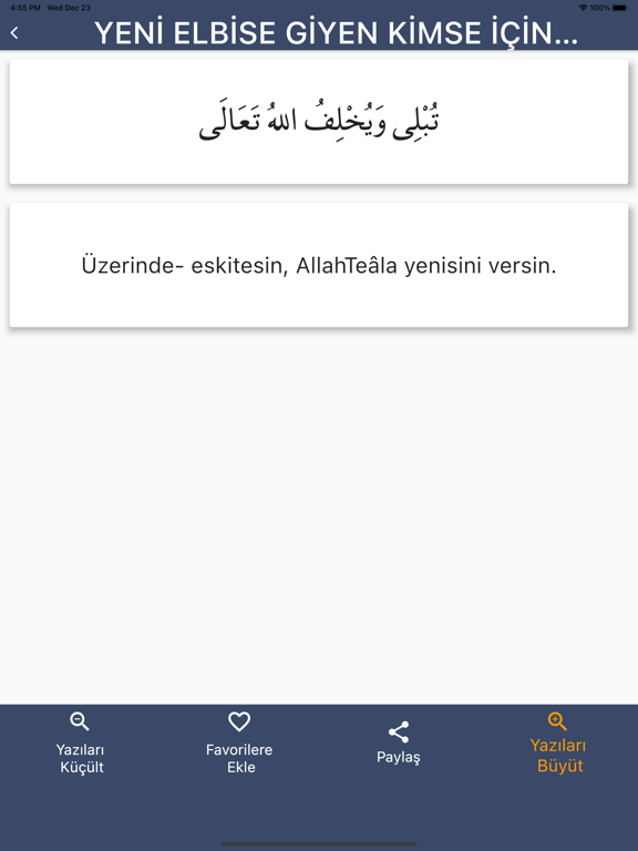 Screenshot #6 pour Yeni Günlük Dualar ve Zikirler