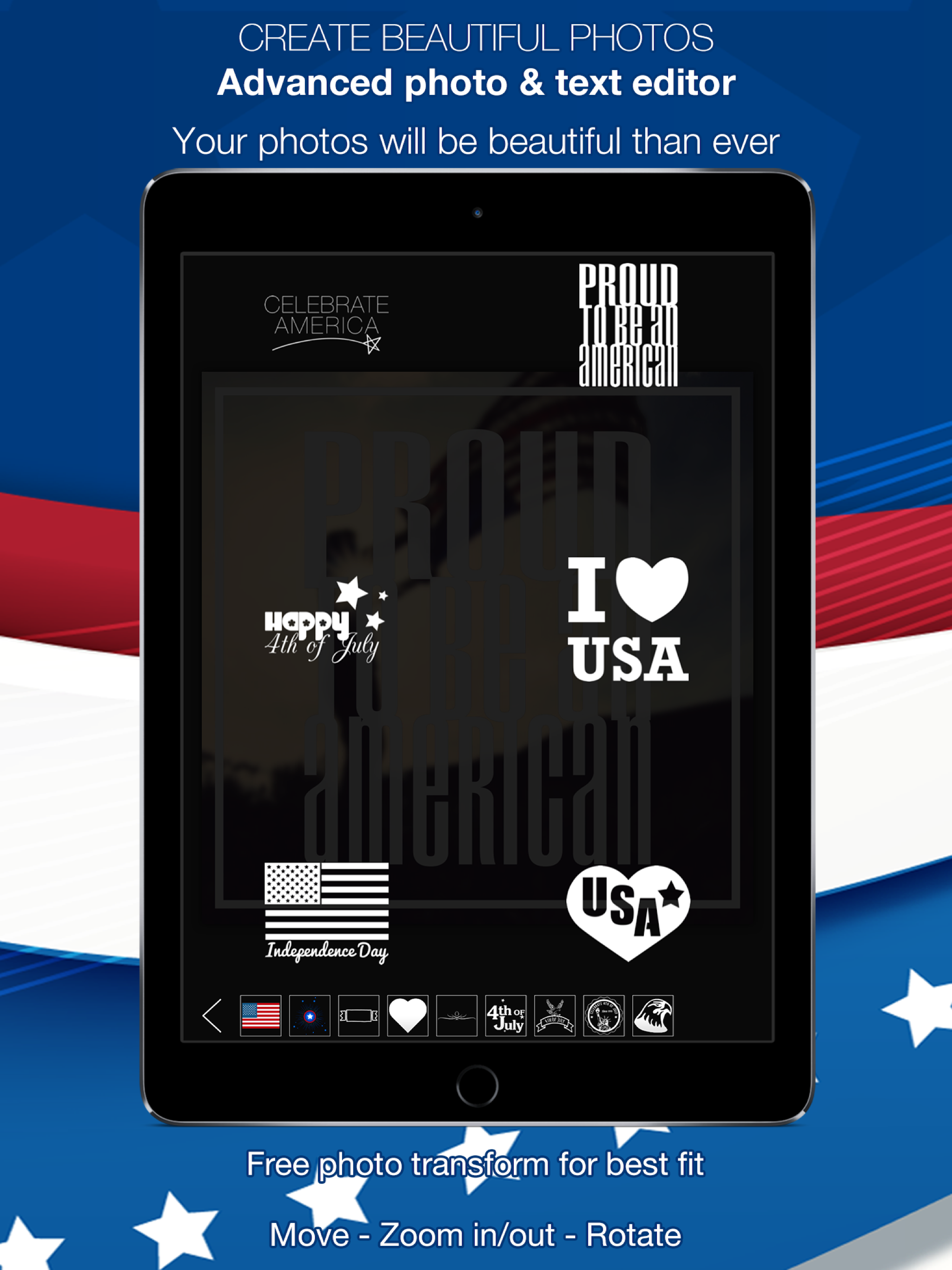 4th of July Pics – Patriotic pic stickers America