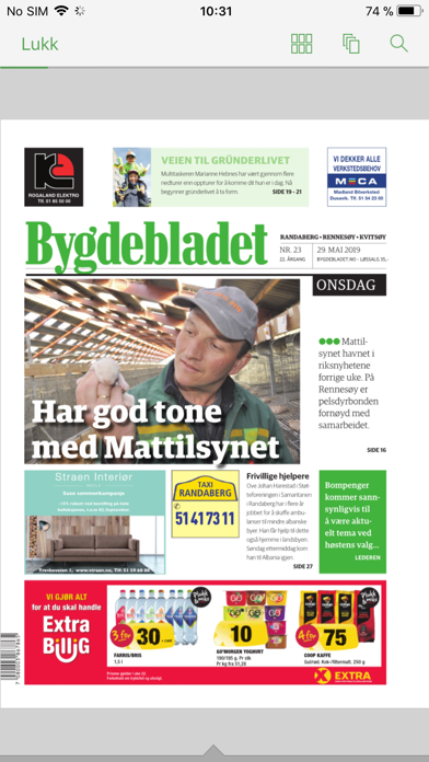 Bygdebladet eAvis Screenshot