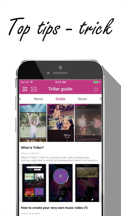 Guide for Triller - Music Video Network Edition by Tan Nguyen