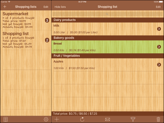 Screenshot #4 pour ShoppingList Pro Edition (Liste de courses Pro)