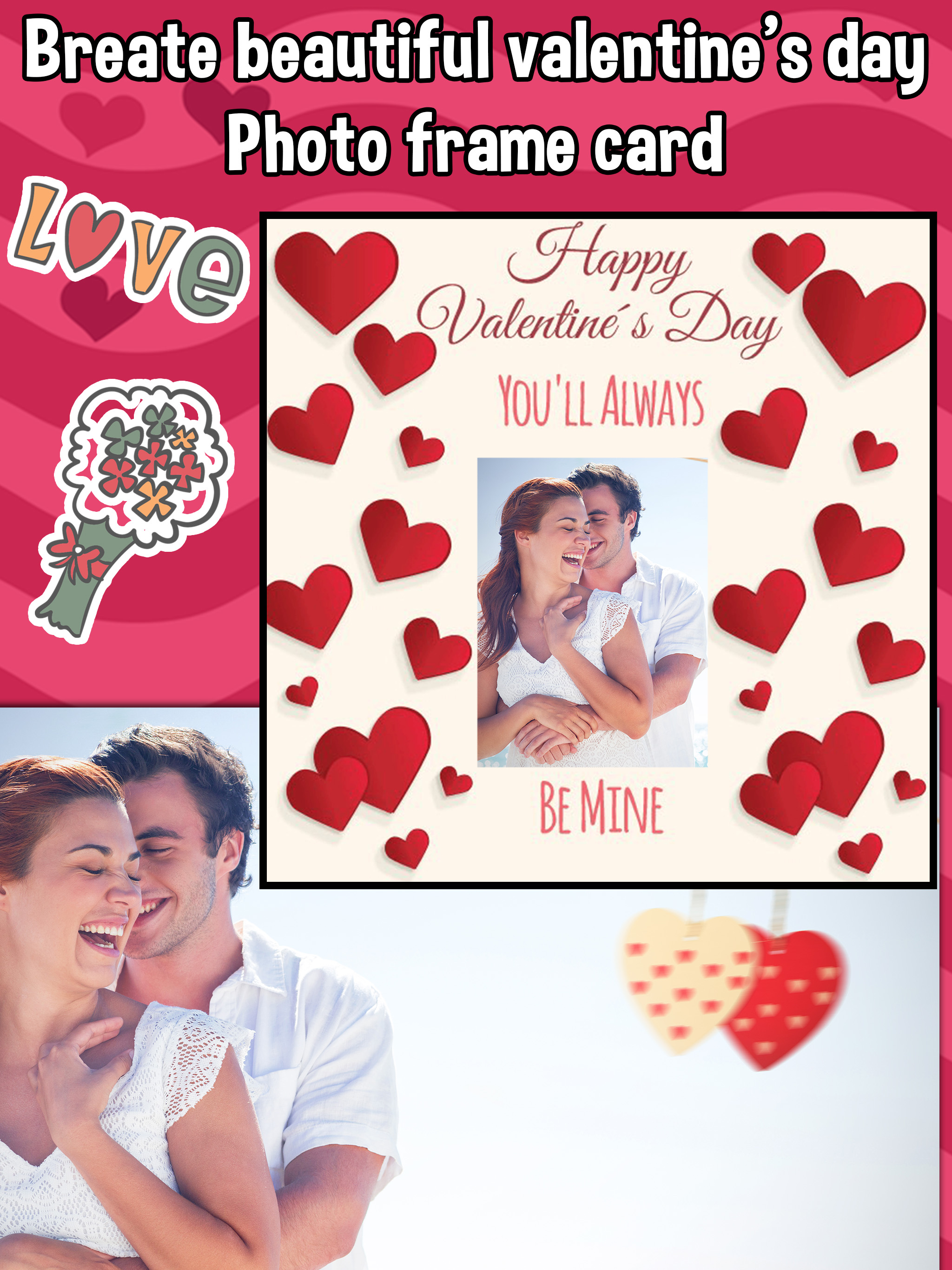Valentine's Day Collage Frames! Love Photo Editor
