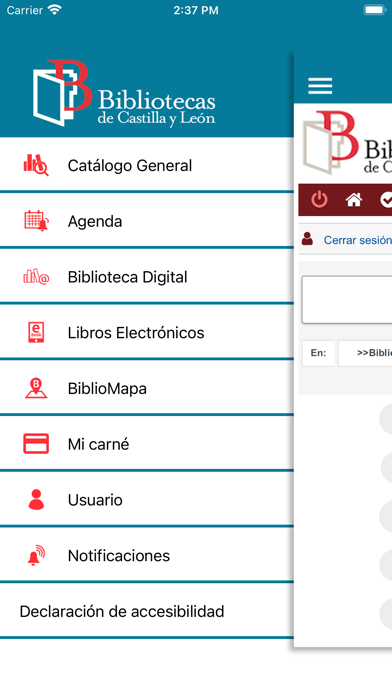 Bibliotecas Castilla y León Screenshot