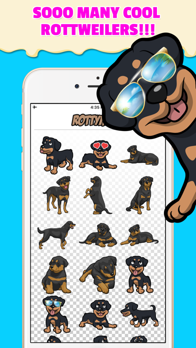 Screenshot #2 pour RottyEmoji - Rottweiler Emoji Keyboard & Stickers