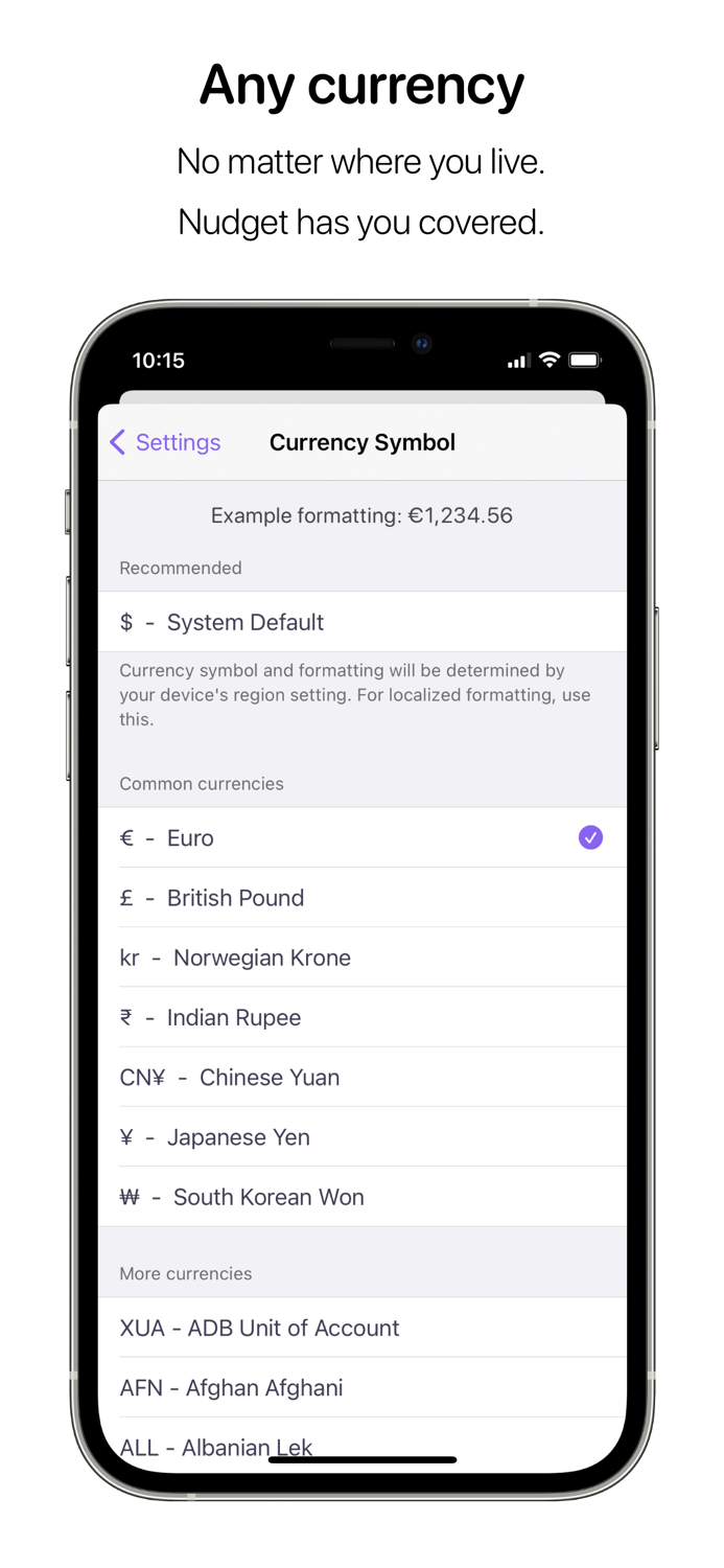 Nudget Spending Tracker