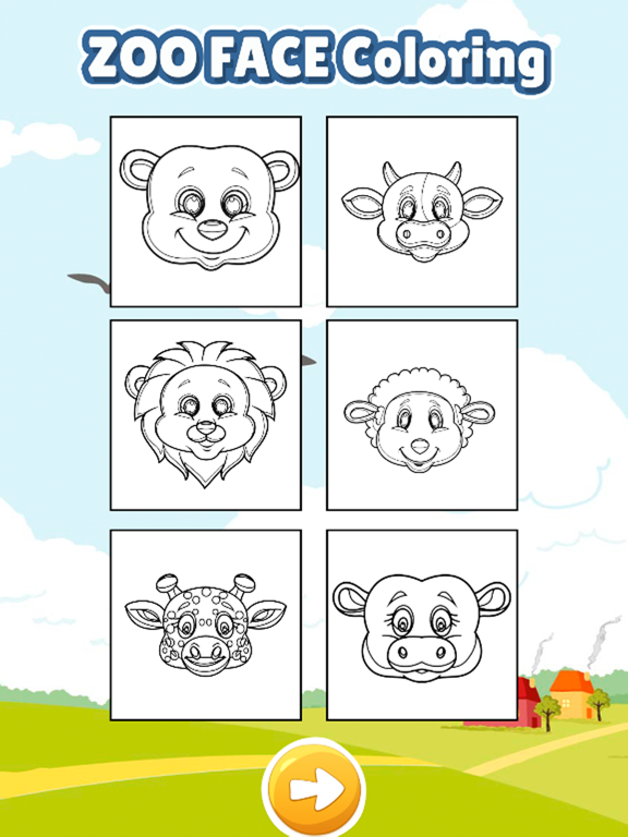 Screenshot #5 pour Zoo animal face coloring book for kids games
