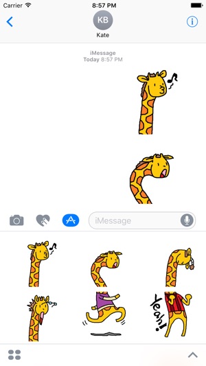 Funny Giraffe Stickers by Design73 for iMessage(圖2)-速報App