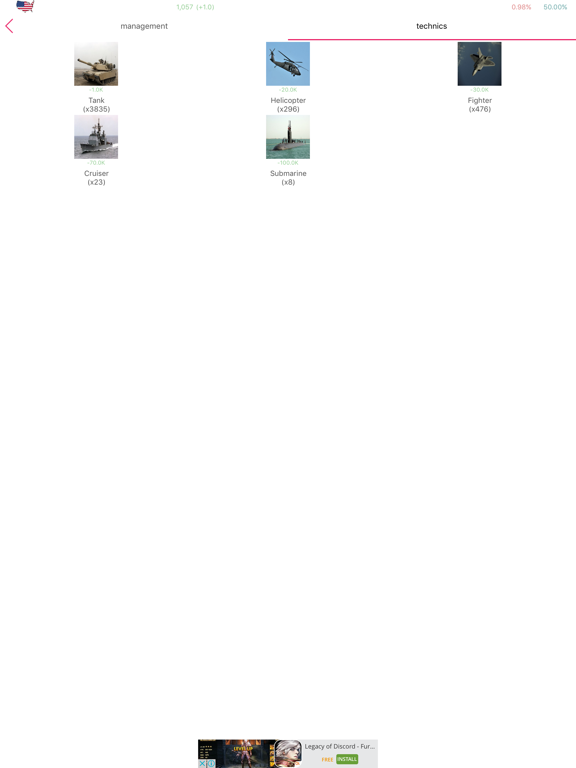 Simulator of USA iPad screenshot