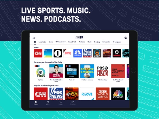 TuneIn Radio: Muziek, Nieuws iPad app afbeelding 1