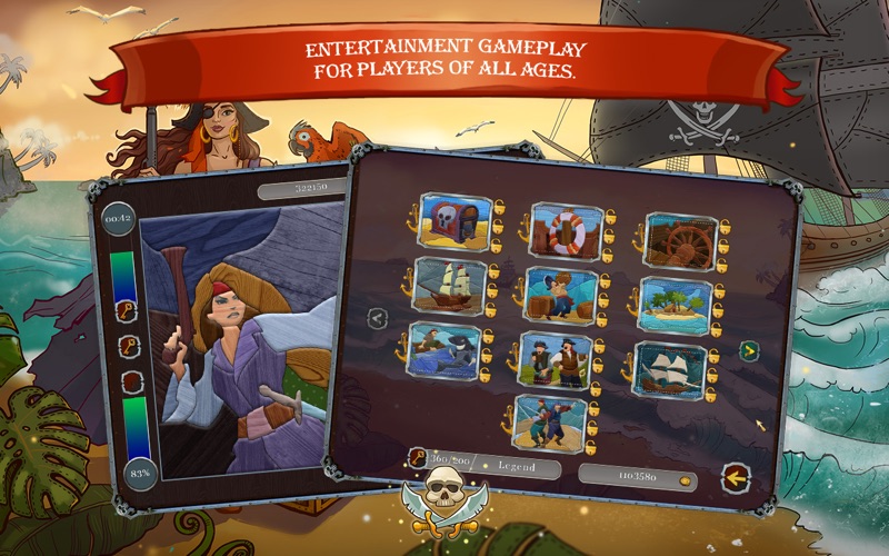 Screenshot #5 for Pirate Mosaic Puzzle. Caribbean Treasures