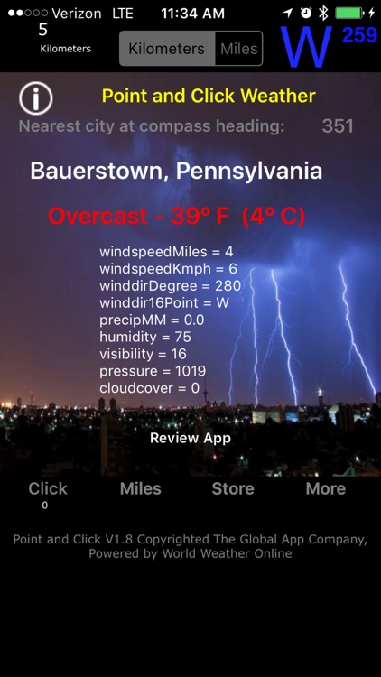 Point and Click Weather