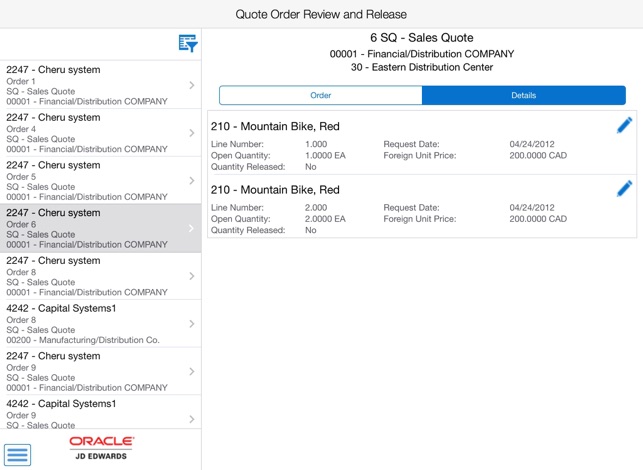 Quote Review and Release Tablet for JDE E1(圖1)-速報App