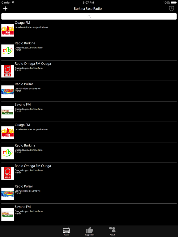 Burkina Faso Radio iPad screenshot 1 - Entertainment app