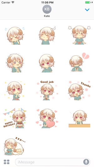 Madeline The Cute Sheep Girl English Stickers(圖3)-速報App