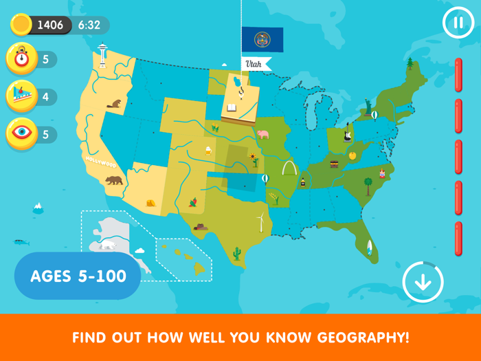 National Giraffic Countries Capitals and Flags